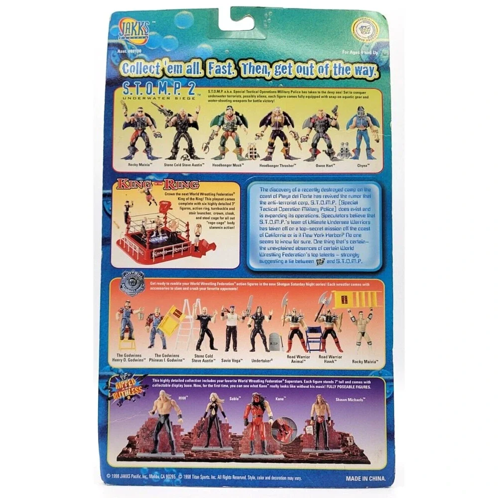 THE ROCK‎ WWF (WWE) STOMP 2 UNDERWATER SIEGE ACTION FIGURE SEALED